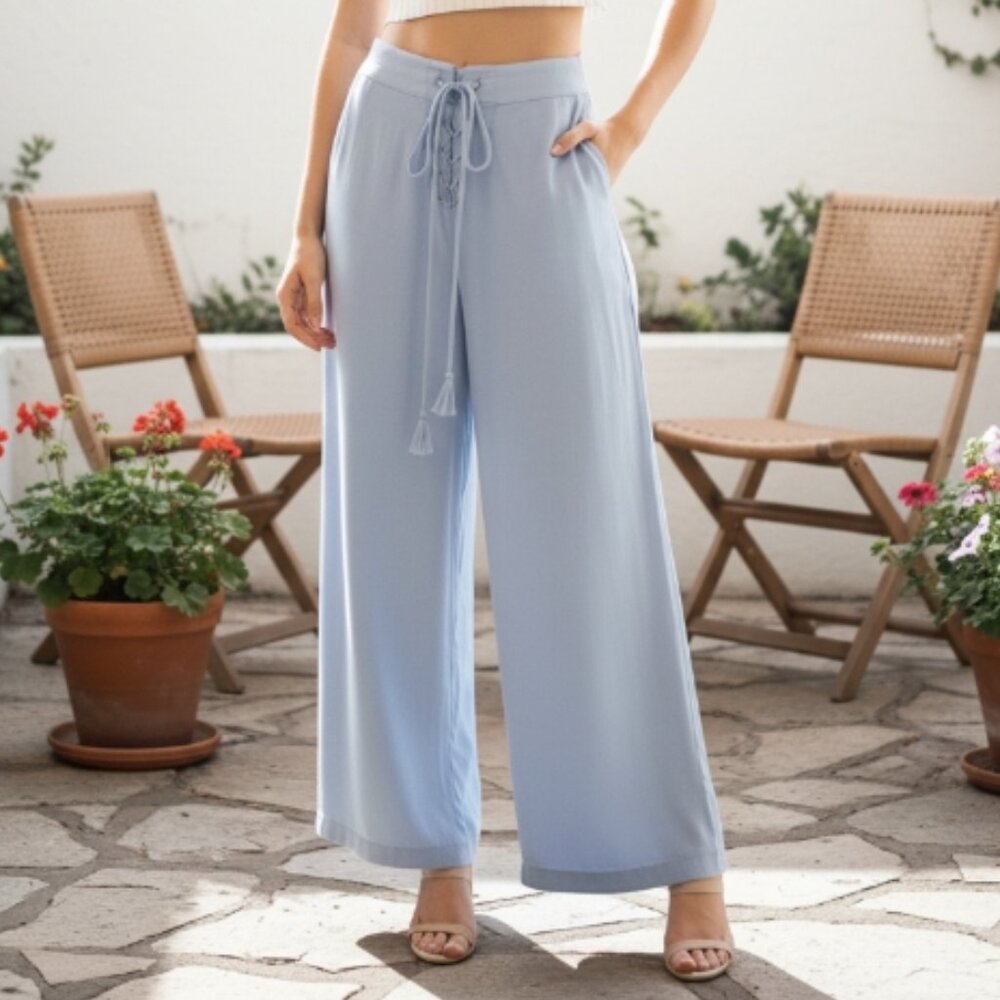 🕊️✌️American Original REWASH Los Angeles Boho Hippie Corset Rayon Flowy Pants-S